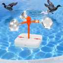 Pool Bird Deterrent Device, Floating Reflective Bird Deterrent Windmill, Keep Birds/Ducks/Heron/Pigeons/Goose/Woodpecker/Crow/Sparrow Away, Widly Used for Boats House Roofs Gardens,Pool,Backyard (Silvery)