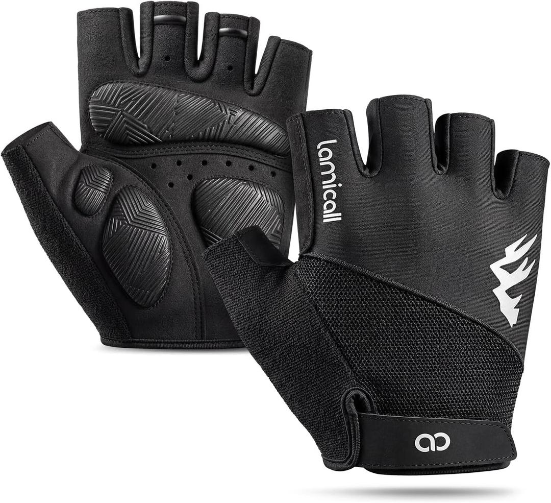 Lamicall Bike Gloves for Men Women - [Anti-Slip Shock-Absorbing Pad] Exercise Gloves, Breathable Materials, Cycling Gloves for Bicycle, Gym, Motorcycle, Rowing, XLarge Size