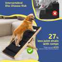 Dog Ramp for Bed & Couch for Small & Medium Dogs - Joint-Friendly, Anti-Slip, Adjustable, Odor-Free, Up to 70 lbs