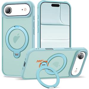 Case for iPhone 17 Air with 360°Spin Stand,6.5" Blue