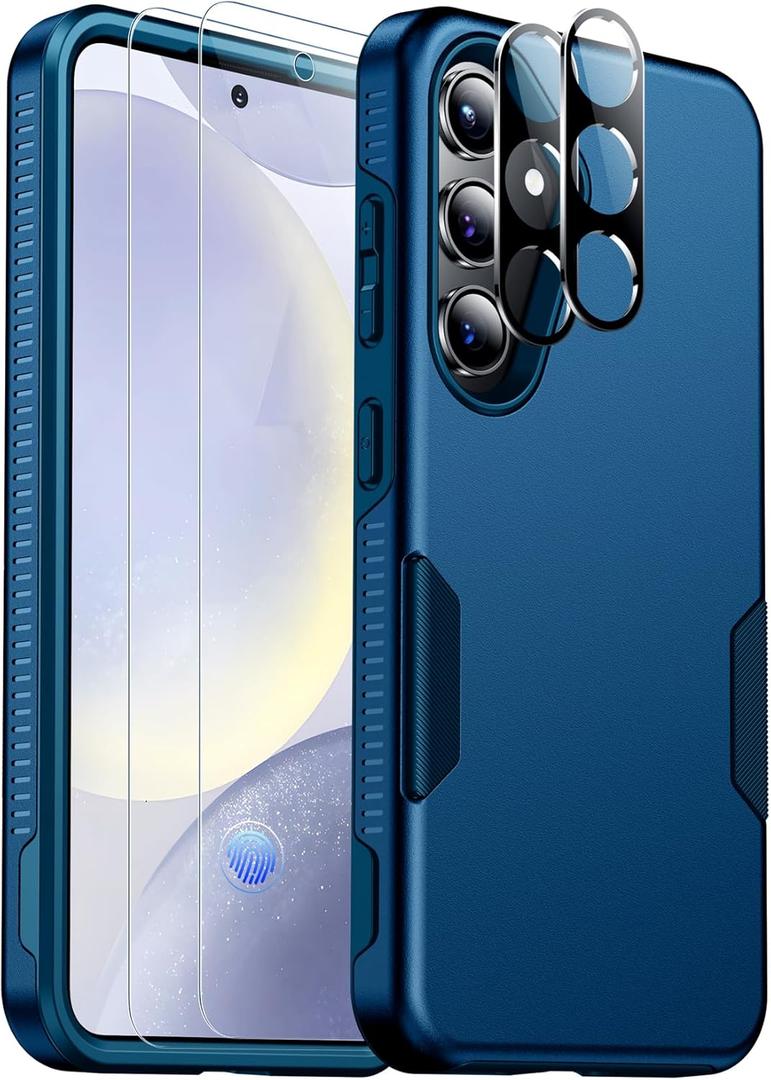 SPIDERCASE Designed for Samsung Galaxy S24 Plus Case, [10 FT Military Grade Drop Protection] Heavy Duty Shockproof Phone Case for Galaxy S24 Plus 2024, Sea Blue