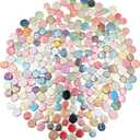1.1LB Mixed 3 Size Random Round Ceramic Iridescent Mosaic Tiles,DIY Making Creative Ceramic Mosaic Tiles for DIY Craft Plates Flowerpots Vases Cups Mosaic Handmade Home Decor (Rainbow Mix Color)