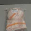 FRAMICS Farmhouse Linen Kitchen Curtains 36 Inch Length Orange Striped Short Curtain for Windows Boho Crochet Small Window Curtains for Kitchen Rod Pocket Tier Curtain for Bathroom, Cafe, 2 Panels