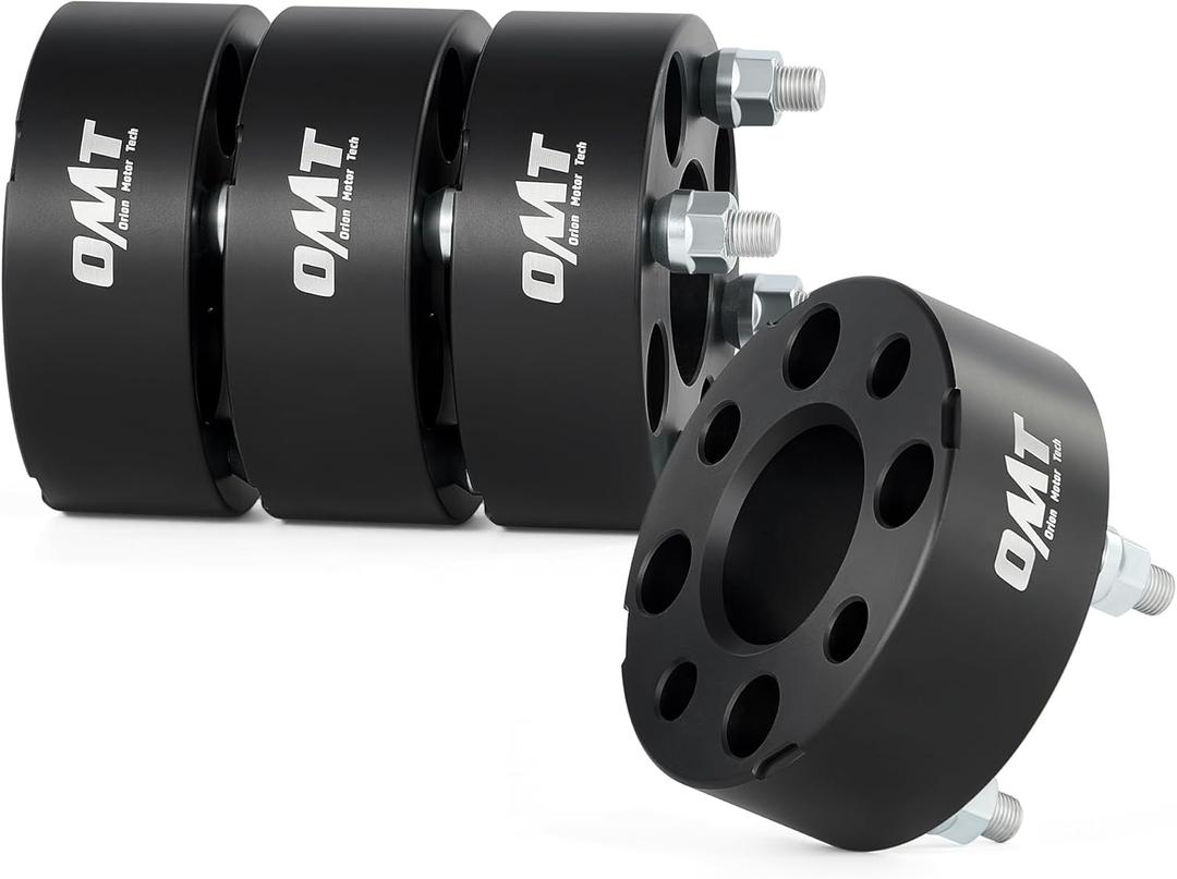 Orion Motor Tech 4x4 Wheel Spacers, Golf Cart Wheel Spacers Compatible with EZGO EZ GO Golf Cart Club Car ATV, 2" Wheel Spacers with 1/2"-20 Studs, Set of 4