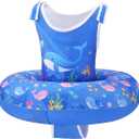 HeySplash Toddler Swim Vest for Age 3-6, Swim Trainer Vests with Adjustable Strap fit for Boys Girls 30-60lbs,Children Swimsuit, Floating Tubes Swim Aid Jackets,Beginner Learn to Swim Pool Floaties (E-Blue Whale)