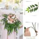 20Pcs Artificial Greenery Stems Leaves, 26'' Fake Ficus Garland Spray Plants Faux Greenery Leaf for Centerpieces Wedding Arch Flower Bouquet Table Home Decoration (20Pcs, 26inches)