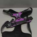 PoyPet No Pull Dog Harness, Reflective Comfortable Vest Harness with Front & Back 2 Leash Attachments and Easy Control Handle Adjustable Soft Padded Pet Vest for Small to Large Dogs (Purple,XL)