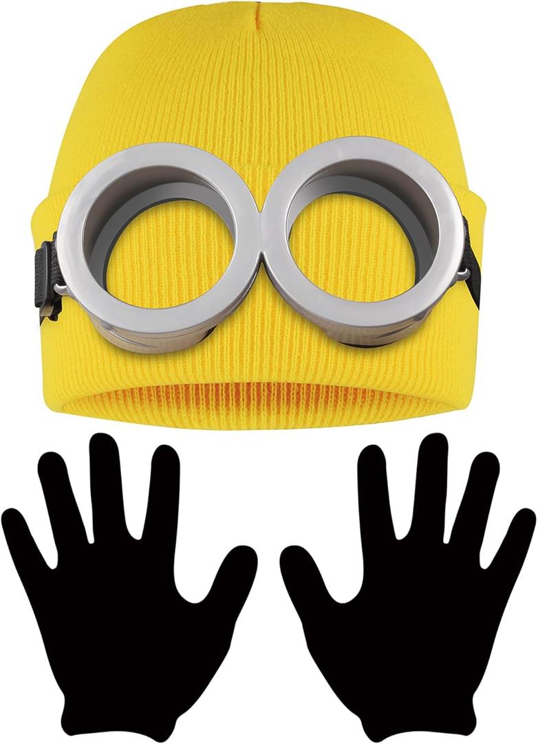 Costume Accessories Adult Women Steampunk Goggles Glasses Yellow Brimless Hat Women