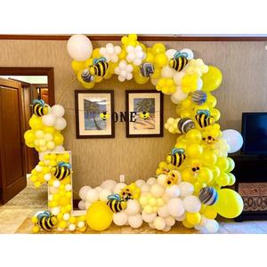 LANGXUN 7.2ft Gold Metal Round Balloon Arch kit, Backdrop Circle Stand Arch Frame for Wedding Birthday Party Decoration, Graduation Decorations and Baby Shower Photo Background