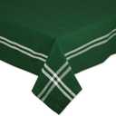 Pre de Provence French Stripe Dining Table Collection Farmhouse Style Tablecloth, 60x104 Inches, Balsam Green