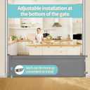 Retractable Baby Gate for Stairs 33 Height, Expands up to 118 Width Safety Gate for Infants, Toddlers, Dogs & Pets Easy Install, Secure Closure, Gray Mesh Design for Indoor & Outdoor Use