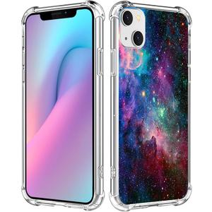 Case Cover Compatible for iPhone 13/14 Amazing Space Galaxy Nebula Scene View Colorful Drop Resistant (TPU Protective Heavy Duty Bumper)