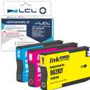 LCL 962XL Cyan Magenta Yellow Ink Cartridges Replacement for HP 962 XL Ink for HP OfficeJet Pro 9010 9012 9013 9014 9015 9016 9018 9019 9020 9022 9023 9025 9026 9027 9028 9029 Printer