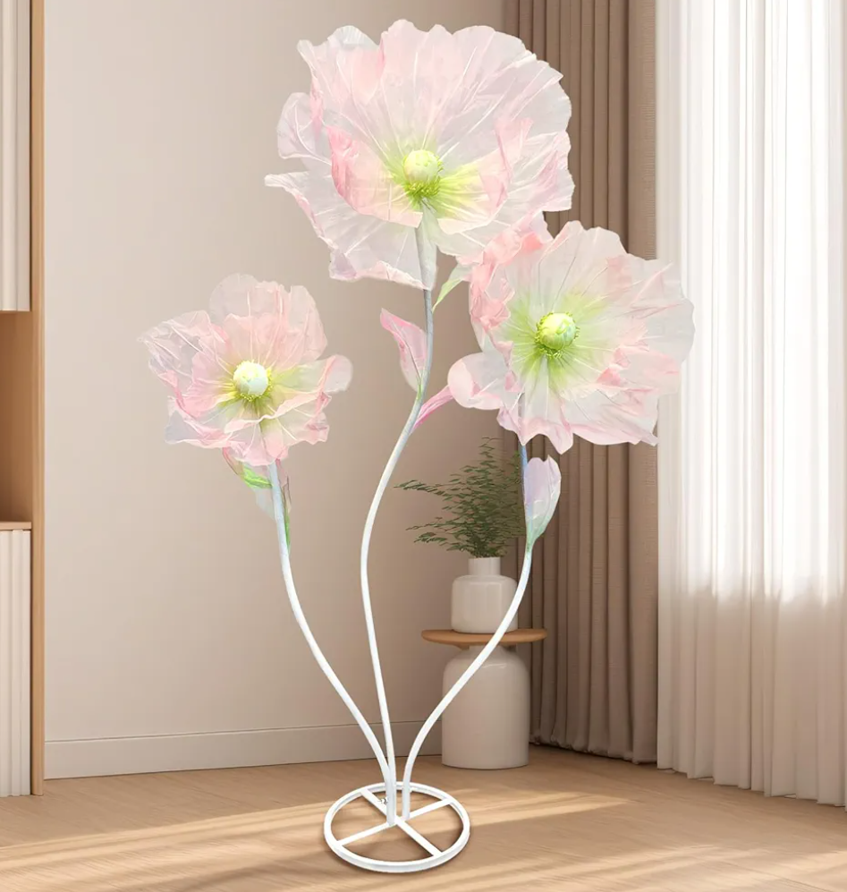 SOCROTO Giant Flowers for Decoration 5.7FT Large Giant Flowers Huge Artificial Flowers with Standing Base Handmade Artificial Giant Flower for Wedding Birthday Party Banquet Background Decor
