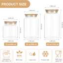 42 oz/1200 ml Glass Storage Canister with Airtight Lid, Clear Decorative Container Jar for Coffee, Spice, Candy, Salt, Cookie, Condiment, Pepper, Sugar, Overnight Oats - Large