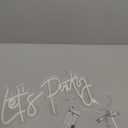 ATOLS Let's Party Neon Sign for Wall Decor, with Dimmer Switch,16x7Inch 12V Reusable Neon Light Sign for Bachelorette Party, Engagement Party, Birthday Party,Wedding,Warm White