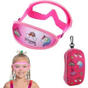 Toddler Swim Goggles Nose Cover,Kids Goggles No Hair Pull,Anti Fog Children Swimming Mask
