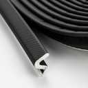 Weather Stripping Door Seal Strip - Soundproof Q-Shaped Foam for Exterior Door Frame, Large Gap Seal, Noise Cancelling, Easy to Install (Black, 26FT)