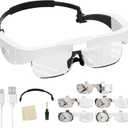 ARTDOT Magnifying Glasses with Light for Diamond Art Kits for Adults, Hands-Free Magnifier with 3 LED and 5 Lens (0.75X to 4.0X) for Reading, Close Work, or Diamond Painting Accessories and Tools