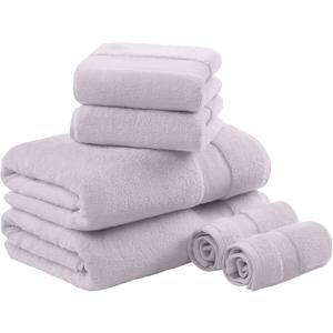 Madison Park Turkish 100% Cotton Towel Set, 600Gsm Luxury Premium Weight, Soft Absorbent Hotel Bathroom Shower Hand Face Washcloths, Assorted Sizes Lavender 6 Piece
Low Twist Quick Dry Shower Towels for Bathroom, Luxury, Premium, Thick, Soft, Highly Absorbent, Hotel Quality, OEKO-TEX