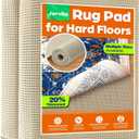 Jorvila Non-Slip Rug Pad Gripper 9x12 Feet, Anti Skid Mat for Under Area Rugs, Keeps Rugs in Position and Safe, Thick Cushioned Carpet Pad for Hardwood Floors Protection