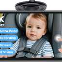 7" Touchscreen Baby Car Mirror, Baby Car Camera HD 1440P, View Infant in Rear Facing Seat with 150Wide Angle, Night Vision, Easy Setup, Fits Most Cars