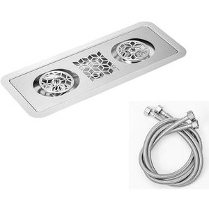 Double Headed Glass Cup Rinser Stainless Steel Glass Washer for Kitchen Sink Bottle Washer Cup Cleaner Sink Attachment Accessories for Home Bar Faucet