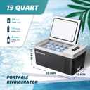 EUHOMY 12 Volt Refrigerator, 19QT(18L) Compressor Electric Cooler APP Control, Car Fridge -4~68, Portable Refrigerator 12/24V DC 100-240V AC, Portable Freezer for Camping, Travel, Boat