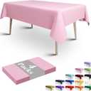 FULDGAENR 4 Pack Pink Plastic Tablecloths, Disposable Table Cloths 54x108 Inch Size for 6-8 Foot Rectangle Table Indoor/Outdoor Parties Birthdays Weddings Anniversary