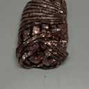 BLENCOT Women's Glitter Sequin Wide Leg Palazzo Pants High Waist Bell Bottoms Party Flared Trousers (X-Large, Brown)