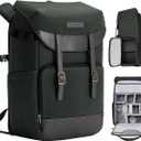 K&F Concept Camera Backpacks for Photographers Travel Bag for Tripod Camera Lence Accessory with laptop compartment and Rain Cover Waterproof Multi-Functional Camera Bags for Dslr Cameras Black (02-gray Green)