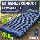 Myxslop Sleeping Pad, Ultralight Inflatable Sleeping Pad for Camping with Pillow & Pump, Air Mattress Super Portable, Great for Camping Gear, Hiking, Side or Lounging Sleeper (Blue), Single