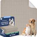Sinotalent Washable Pee Pads for Dogs, 2 Pack Reusable Puppy Pads Dog Pads, NonSlip Dog Pee Pads, Leakproof Pet Pee Pads Wee Wee Pads for Dogs. (Brown, 24"x36"(Pack of 2))