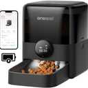 oneisall Cordless WiFi Automatic Cat Feeder, Tasty S2 Pro Rechargeable 100-Day Battery Operated Pet Feeder, 12 Cups/3L Timed Cat Food Dispenser for Large Kibble, Smart App Control (Black)