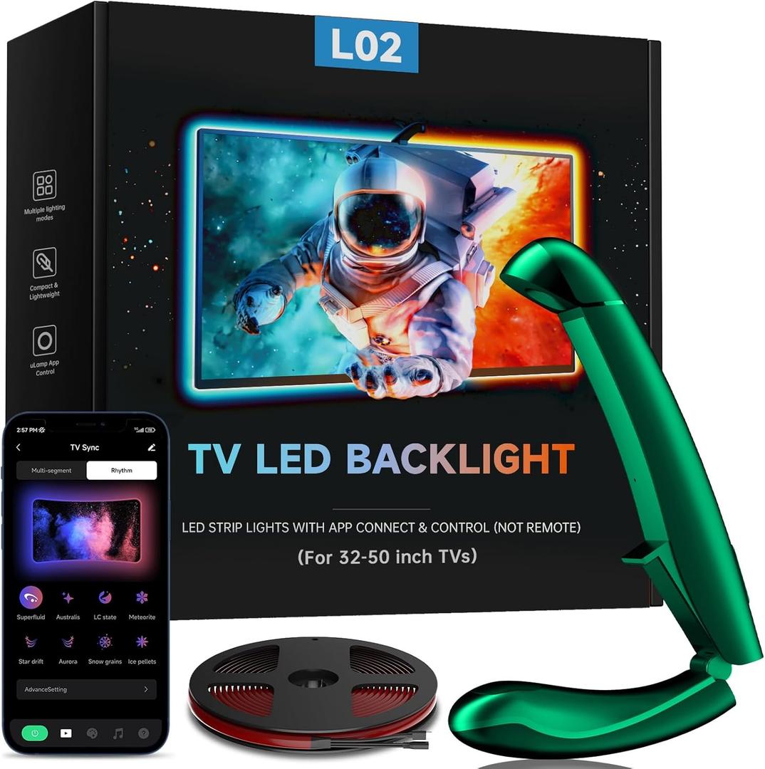 TV LED Backlight with Sensor, 14.7ft Cuttable RGB Strip Lights for 55-65 Inch Screen & PC Monitor, Smart App Control, Game and Music Sync Color That Changing