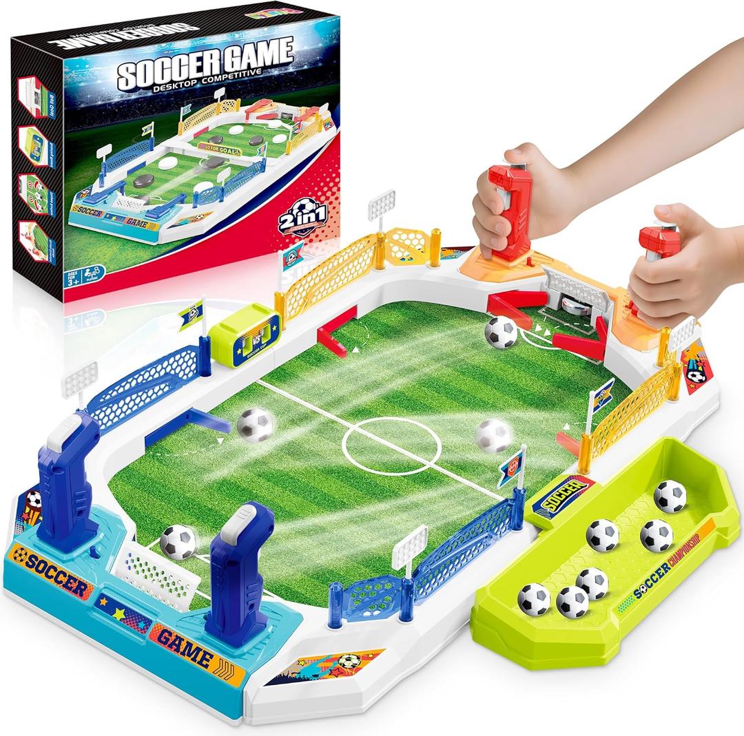 Mini Soccer Board Game for Kids, Birthday Christmas Soccer Gifts for 3 4 5 6 7 8-12 Year Old Boys, Football Table Toys, Pinball Interactive Sports Game for Indoor, Home Party, Family, Playroom, Travel