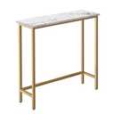 HollyHOME Narrow Hallway Table, 29.5" Small Console Stand, Slim Entryway Table, Sofa Desk, for Hallway, Bedroom, Living Room, Foyer, Marble Texture