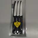 Arcos Serrated Steak Knife Set of 6 Pieces in Stainless Steel. 4 Inch Meat Knives Set with Ergonomic Polypropylene Black Handle. Series Nova