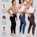 CHRLEISURE Leggings with Pockets for Women, High Waisted Tummy Control Workout Yoga Pants