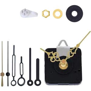 Non-Ticking Hands Quartz DIY Wall Miniature Clock Movement Mechanism Battery Operated DIY Repair Parts Replacement with 3 Pairs of Short Hands, 5/32 Inch Max Dial Thickness, 1/2 Inch Total length