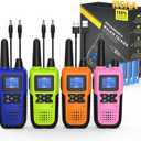 Topsung Walkie Talkies Long Range for Adults Rechargeable with NOAA Weather Alert, Multi-Purpose 2 Way Radios 4 Pack for Team Work Seniors Care Kids Adventure Family Camping Hiking Skiing Cruise