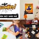 MISS FANTASY Halloween Games - 3 in 1 Halloween Party Games Include Halloween Bingo Game Halloween Pin Game Halloween Stickers Halloween Party Favors Supplies for Kids Children Activities