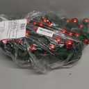 9Ft Pre-lit Christmas Garland with LED Lights Battery Operated, Holiday Decoration Stairs Wall Mantle Door Indoor Outdoor, Decorated with Red Flower, Balls, Berries, Snowy Pine, Christmas Collection