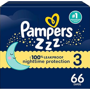 Pampers Overnight Diapers - Swaddlers Overnights - Size 7, 36 Count, Disposable Baby Diaper, Night Time Leak and Skin Protection