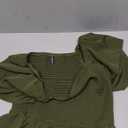 MASCOMODA Womens Summer Casual Midi Dress Square Neck Ruffle Short Sleeve Smocked High Waist A Line Wedding Guest Dresses Medium