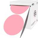 PARLAIM 3 Inch Round Color-Code Dot Stickers, 500 Color Coding Circle Labels per Roll Dispenser Box for Inventory, Pink