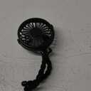 Misting Stroller Fan, 6000mAh Battery Operated Portable Fan with Light & 360 Pivoting, Personal Fans with Flexible Tripod for Baby, Office, Travel,Treadmill,Outdoors (Black)