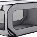 Love's cabin 31.5in Portable Large Dog Bed - Pop Up Dog Kennel, Indoor Outdoor Crate for Pets, Portable Car Seat Kennel, Cat Bed Collection, Grey (31.5"L x 17"W x 17"H)