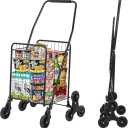 Garveetech Folding Shopping Cart with 22 Gallon Large Basket, Large Capacity Jumbo Grocery Cart, 360° Swivel Wheels, 110 Lbs Large Capacity Utility Cart for Laundry, Shopping, Grocery, Luggage, Picnic