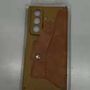 DEMCERT for Samsung Galaxy Z Fold 7 Case with [ Pen ], Armor Full Body Protective [Removable Pen Slot], Anti-Scratch Hard Slim Leather Bracket Case with Screen Protector (Brown)